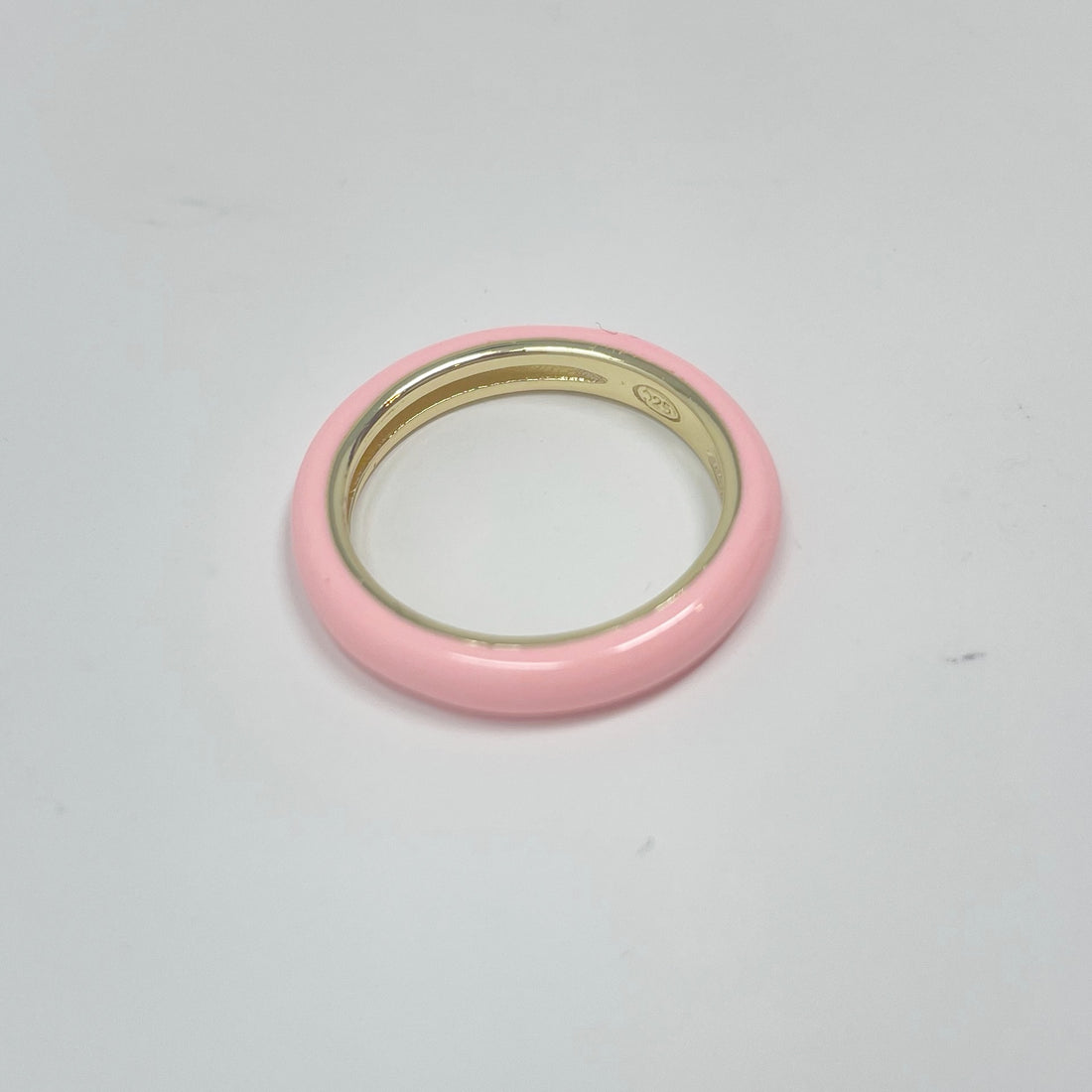 Enamel Ring in Peachy Pink