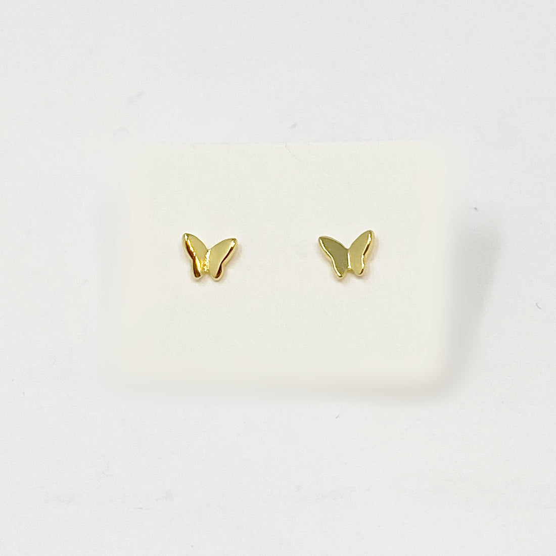 Mini Flying Butterfly Studs in Gold