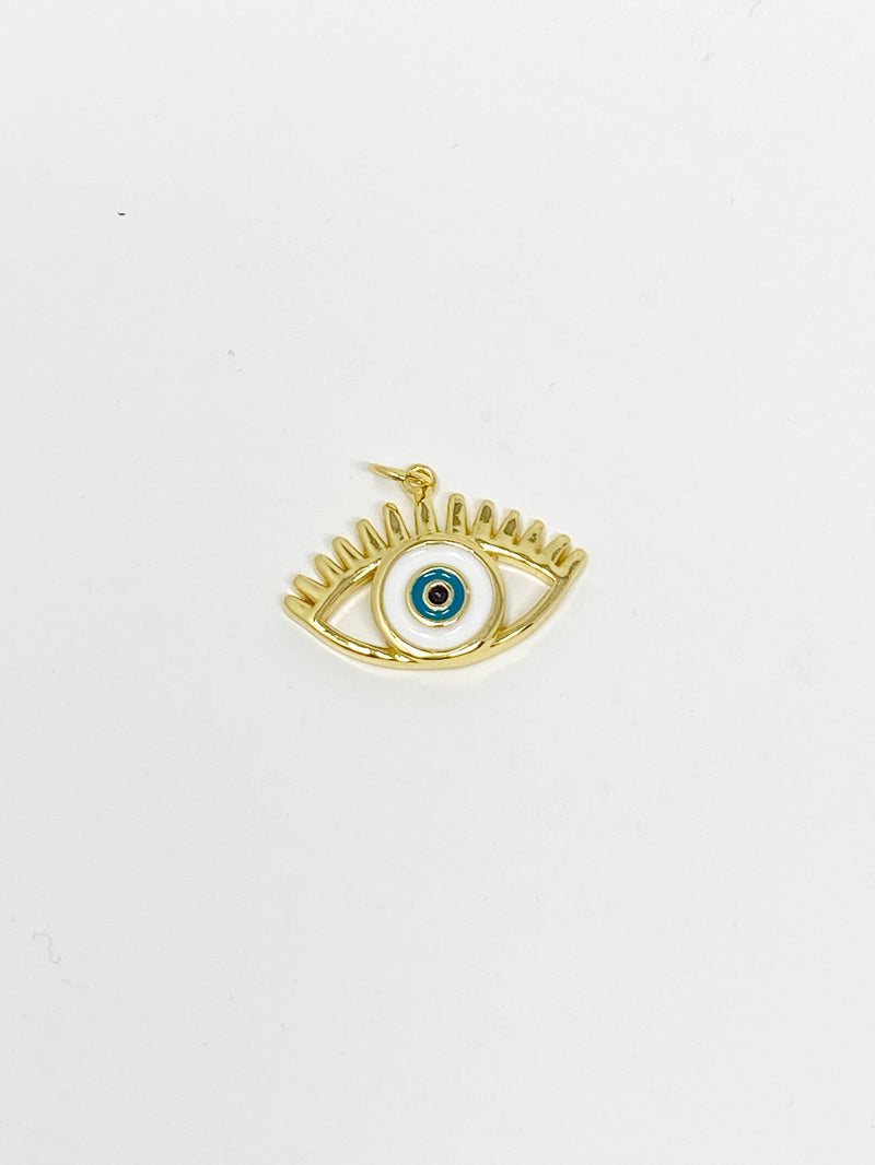 Charming Evil Eye with Lashes in Gold