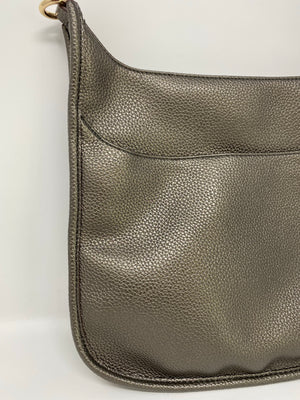 Saddle Bag in Vegan Leather in Graphite