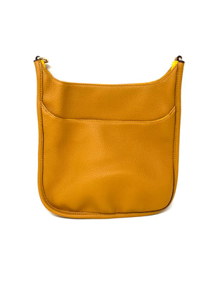 Saddle Bag in Vegan Leather in Mustard