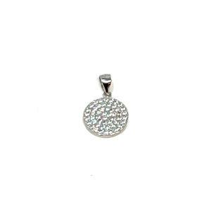 Charming Pave Chip Charm in Silver