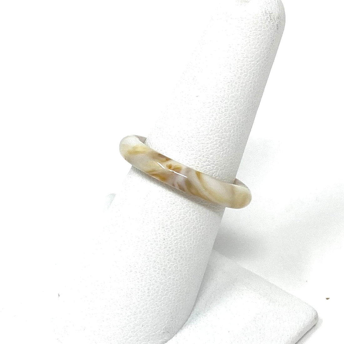 Lucite Band Ring Latte