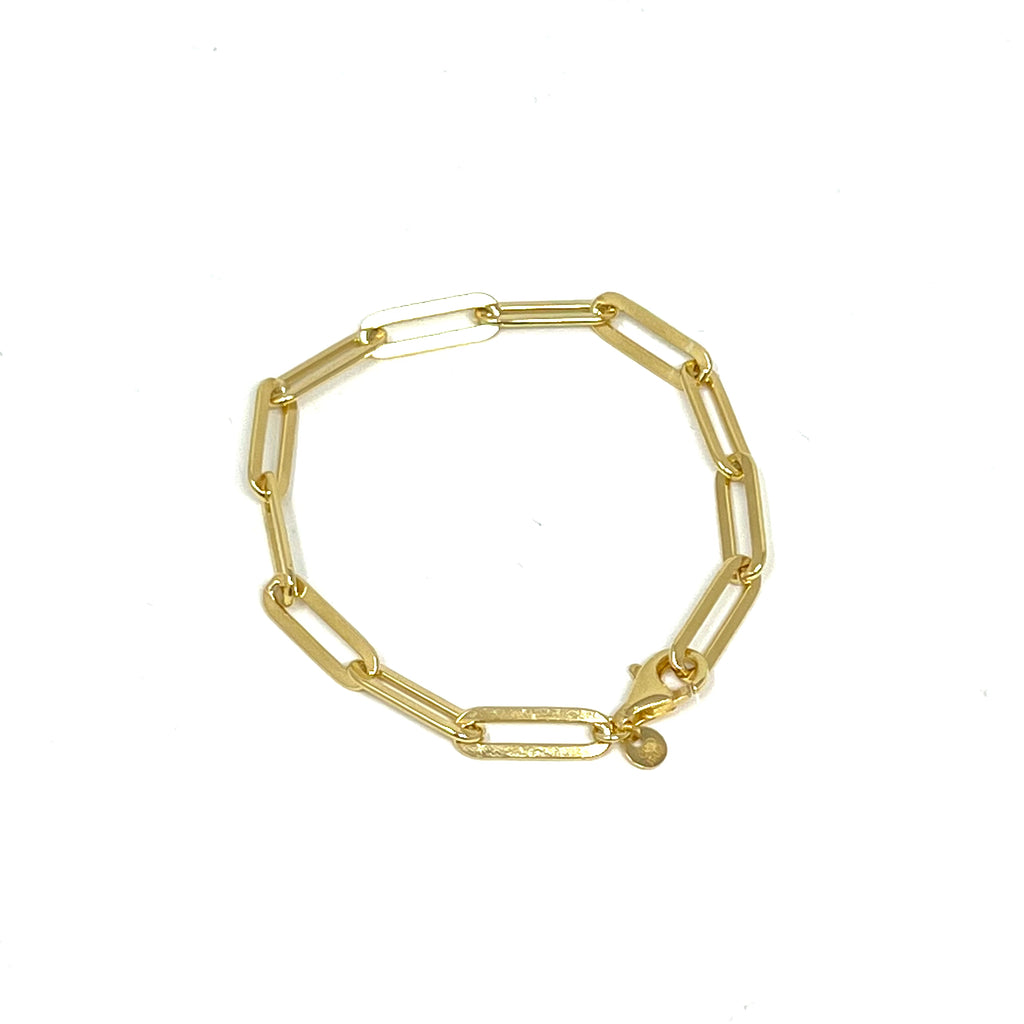 Aimee Elongated Chainlink Bracelet in Gold