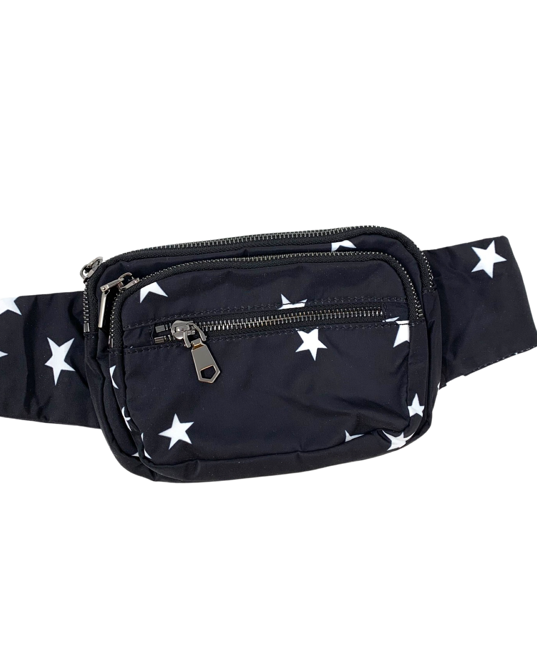 Hip Hugger Fanny Pack in Black with Stars