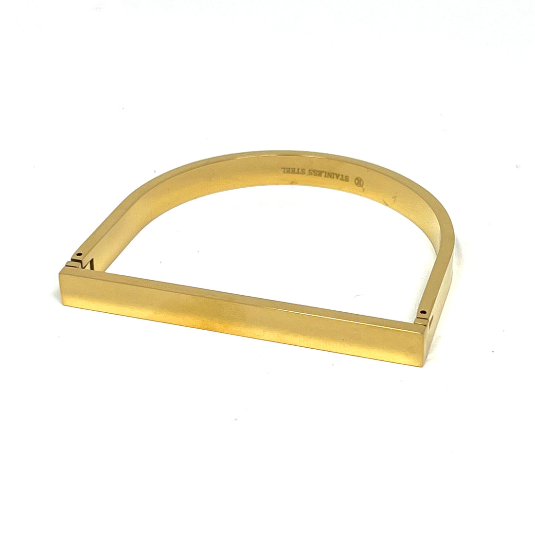 Flat Top Bangle in Gold