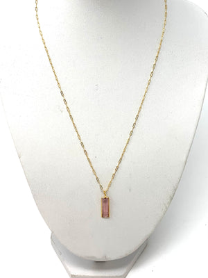 The Feels Necklace in Pink Tourmaline