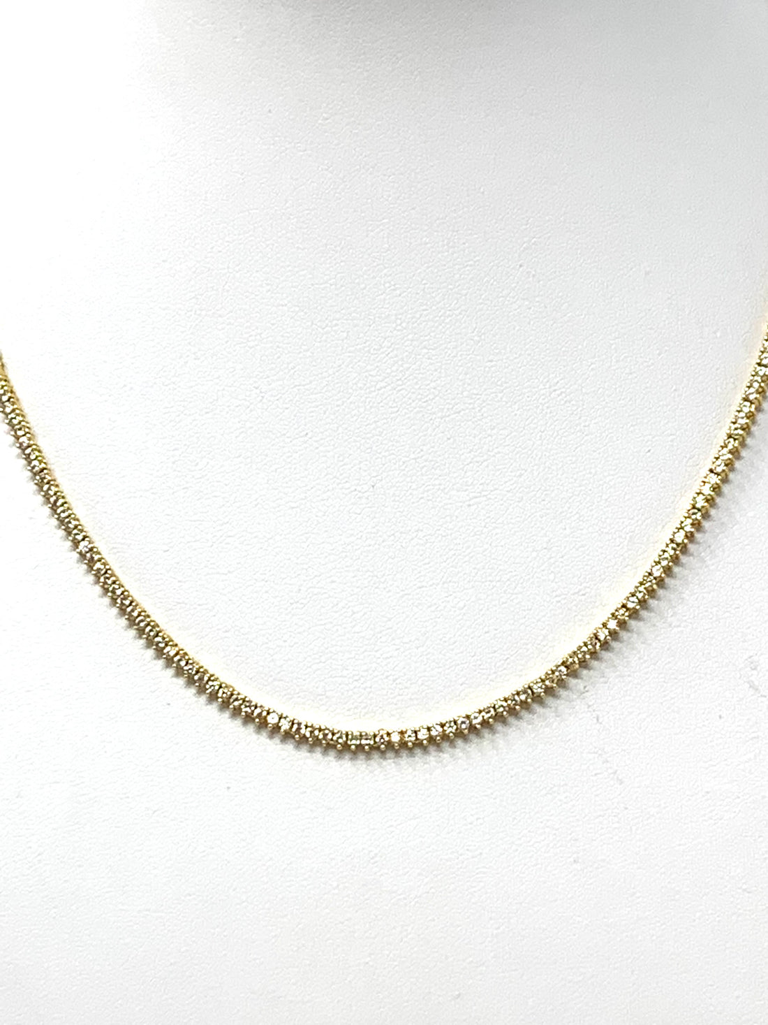 Bobby Necklace in Gold with Clear Stones