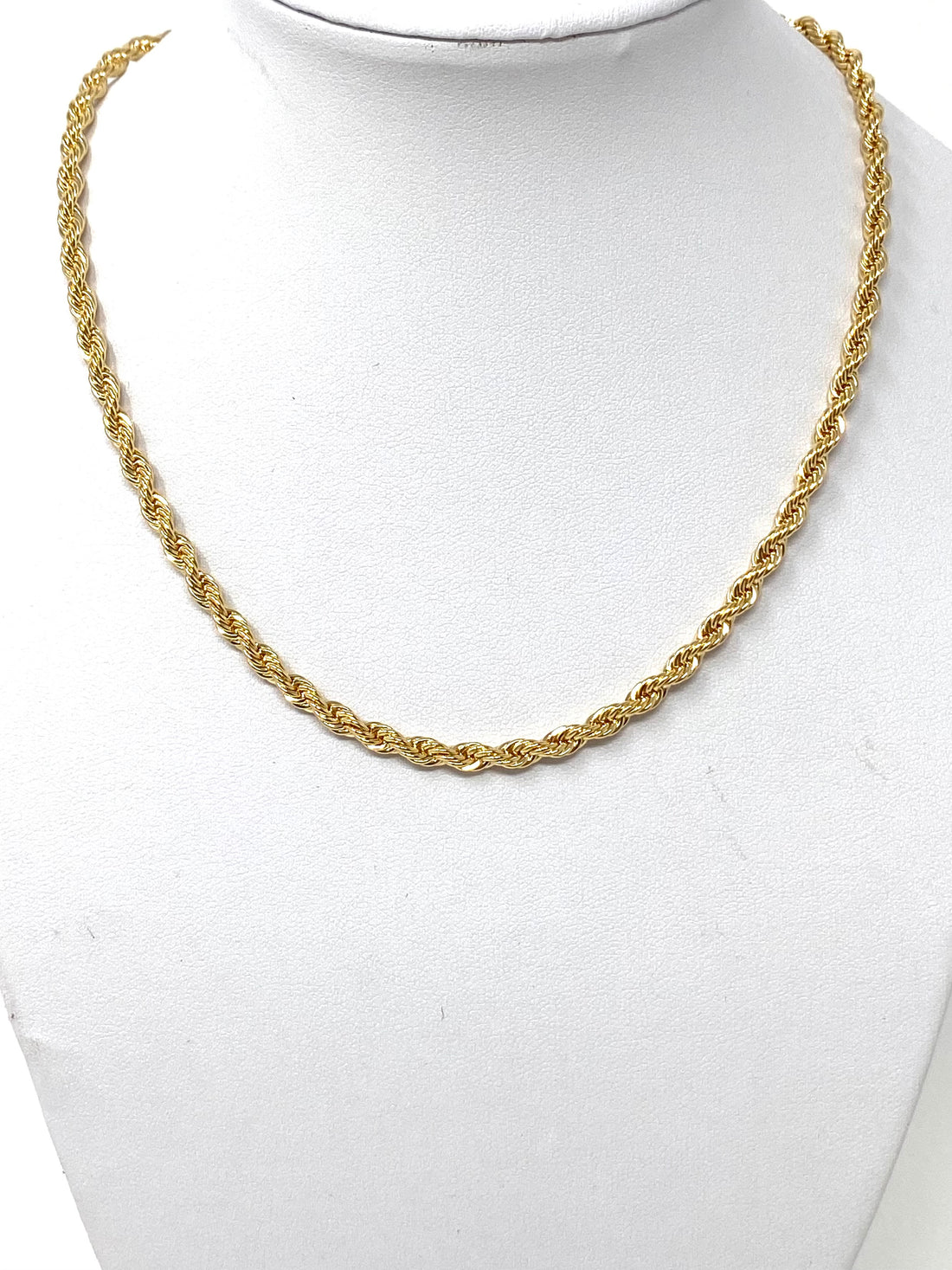 Miles 16" Chunky Rope Chain Necklace in 14k Gold