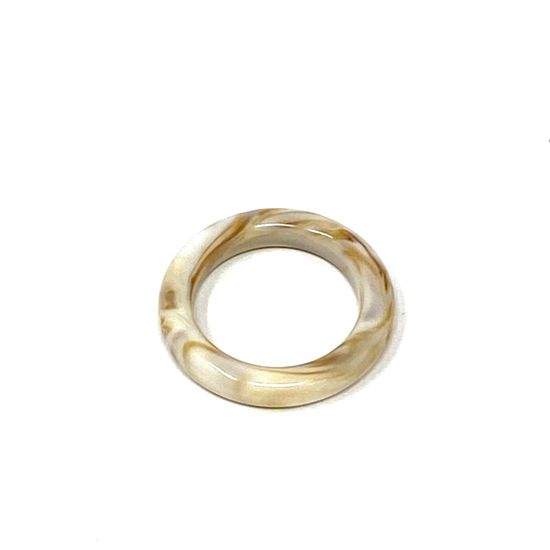 Lucite Band Ring Latte