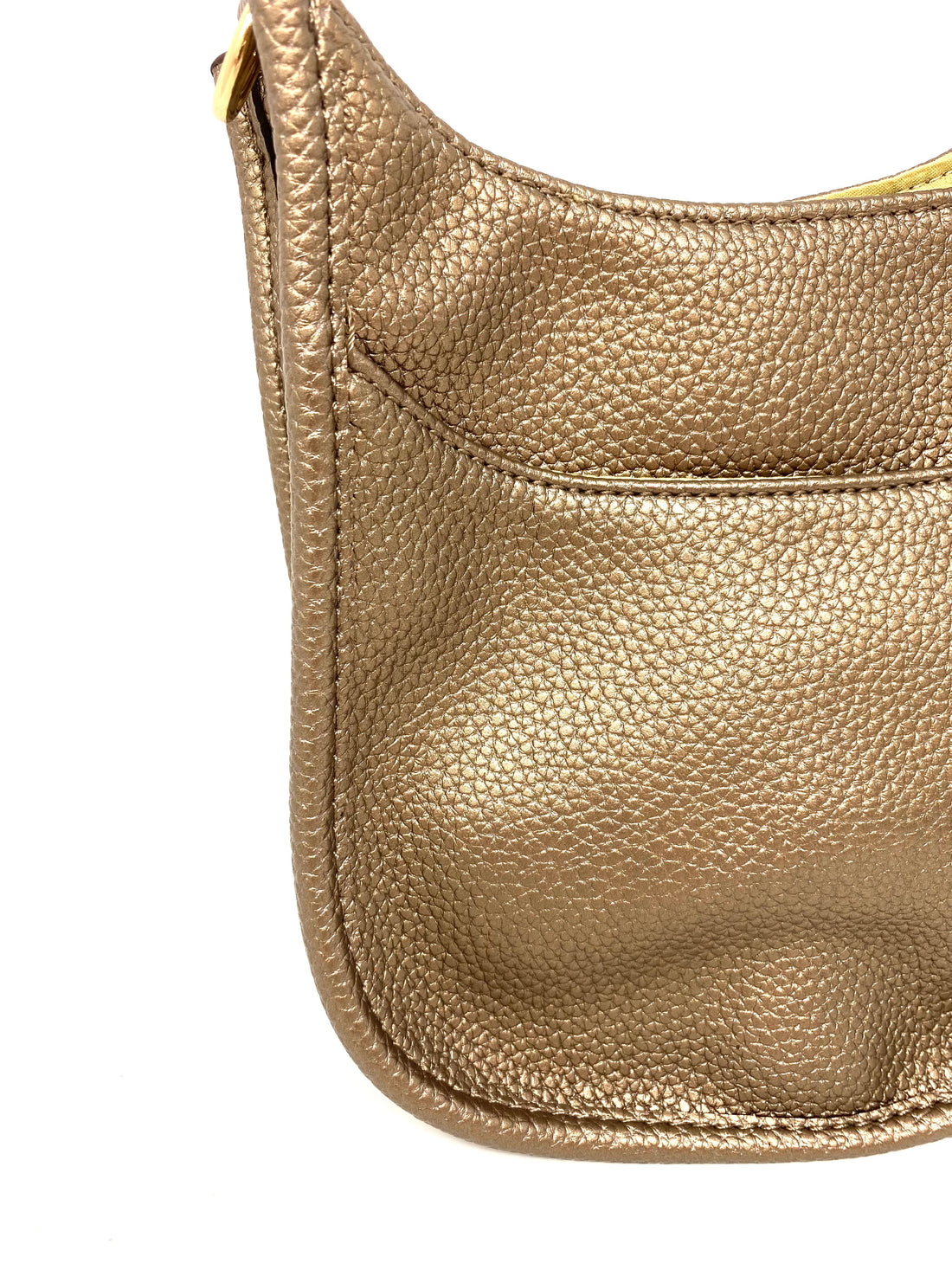 Mini Saddle Bag in Vegan Leather in Bronze