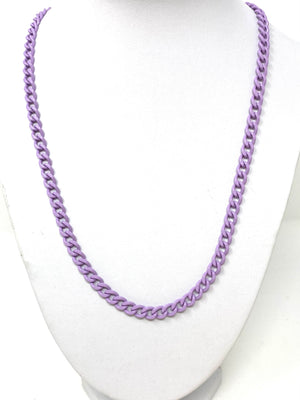 Madison Color Coated Curb Chain in Lavender