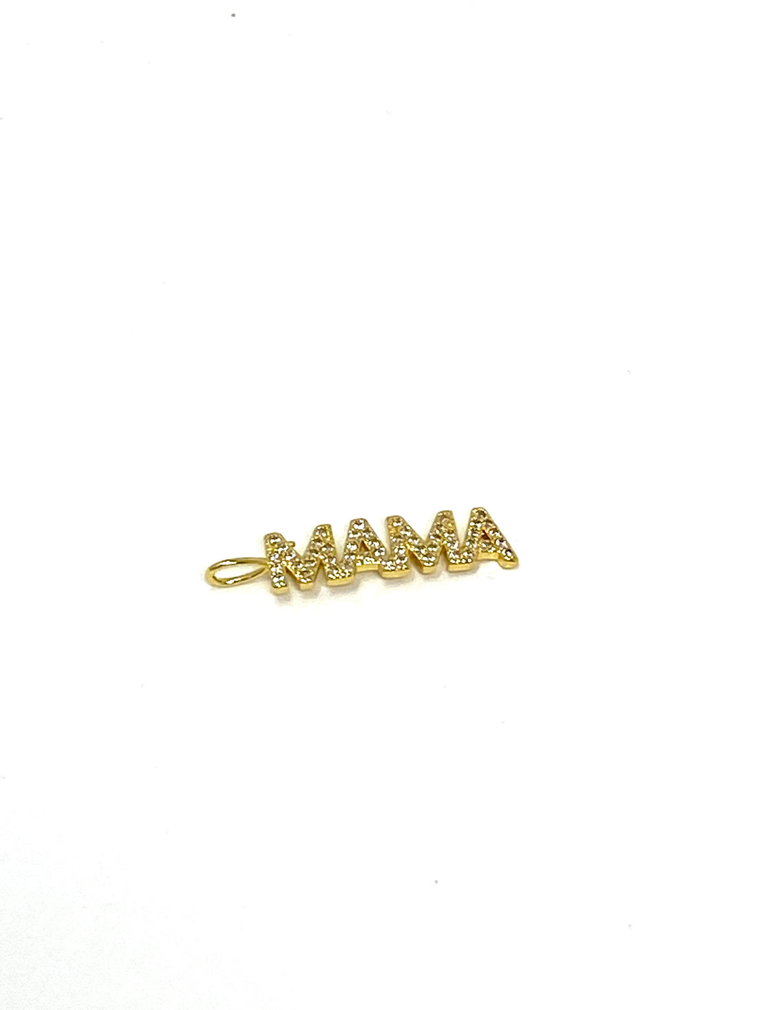 Charming Pave MAMA Charm in Gold