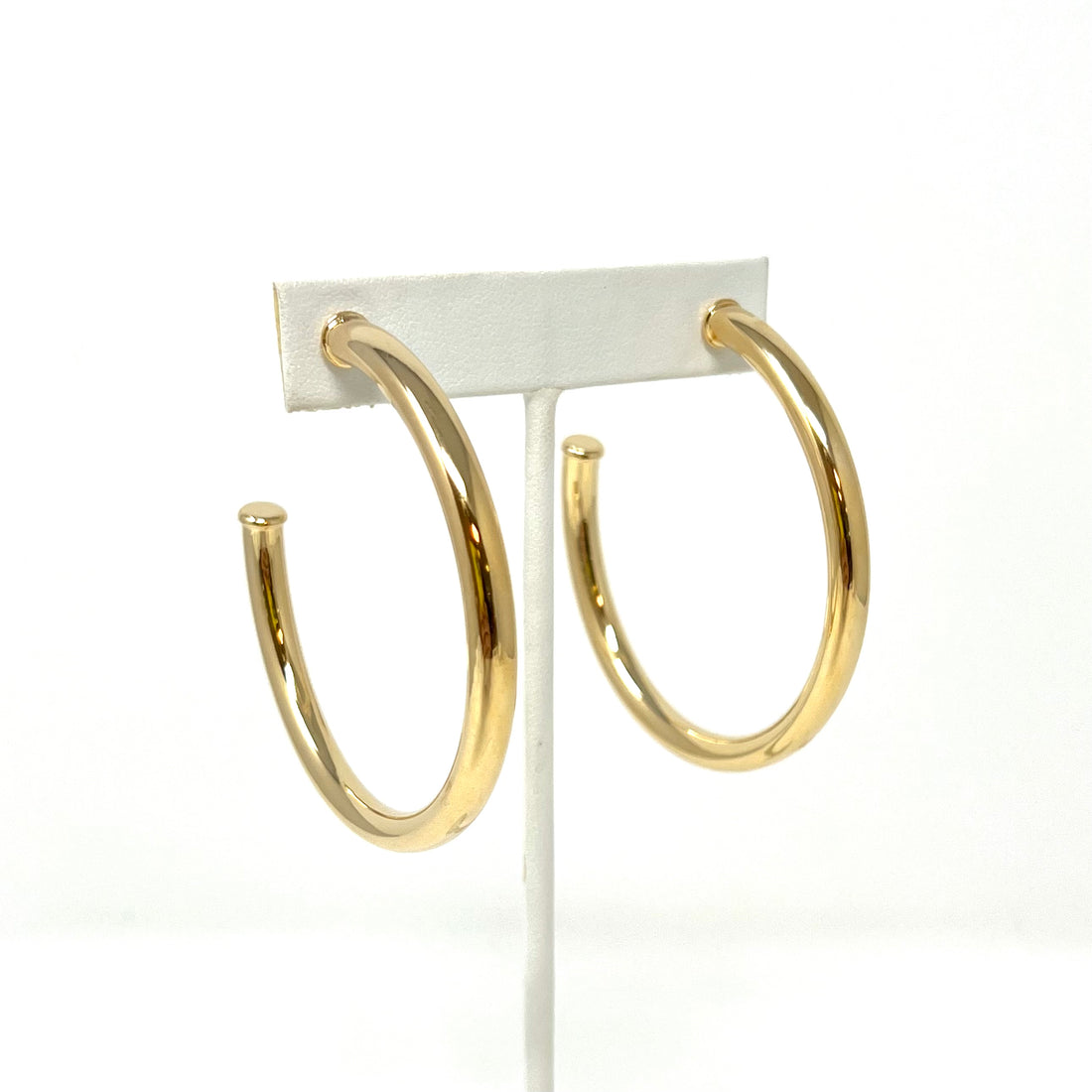 Extra Large Tube Hoops in Gold