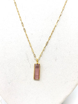 The Feels Necklace in Pink Tourmaline