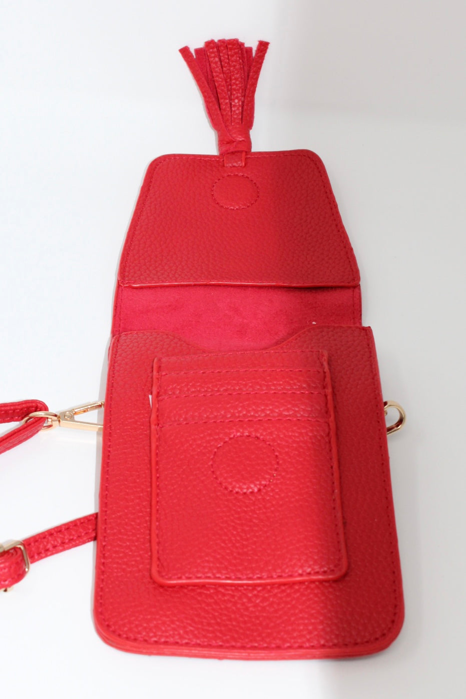 Tassel Cell Bag in Bright Red
