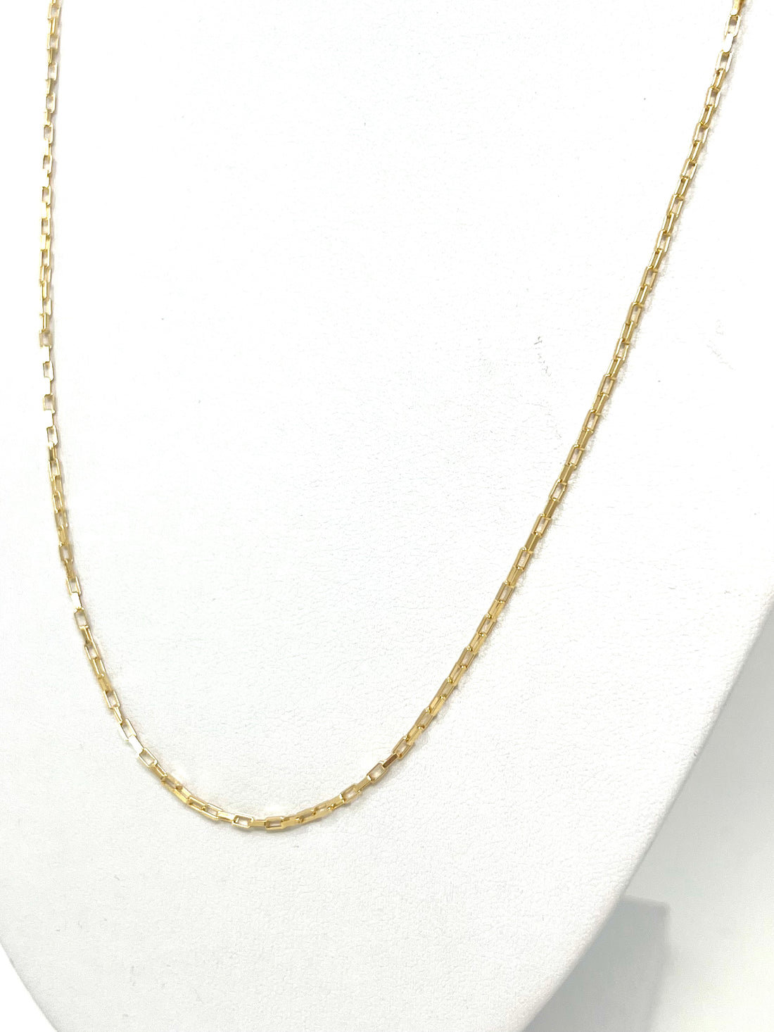 Charming Box Chain Necklace in Gold 20”