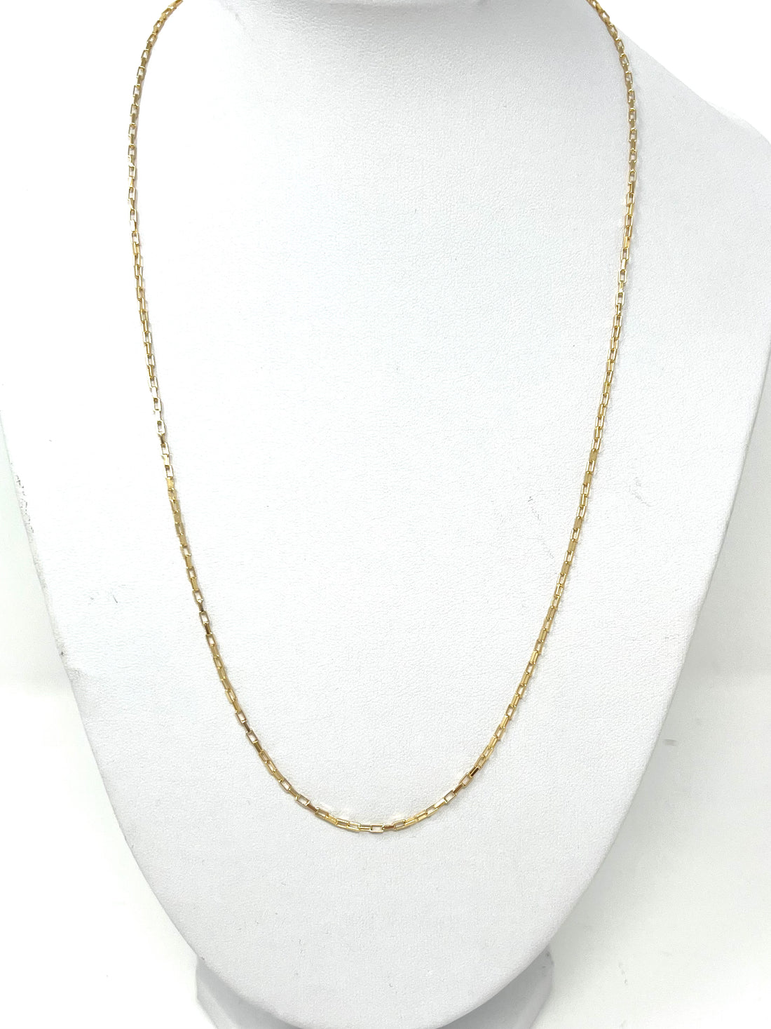 Charming Box Chain Necklace in Gold 20”