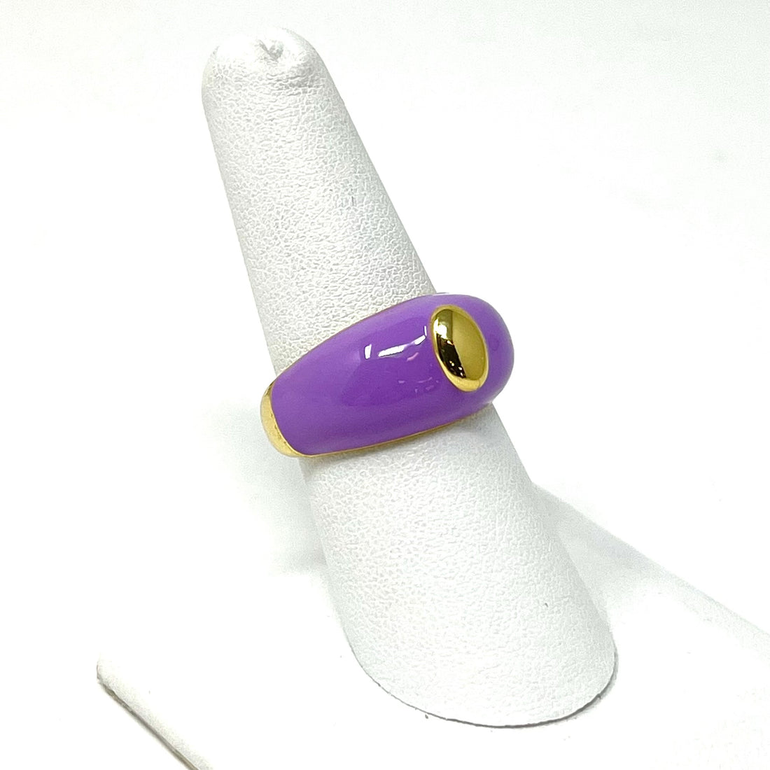 NYC Adjustable Enamel Ring in Lavender