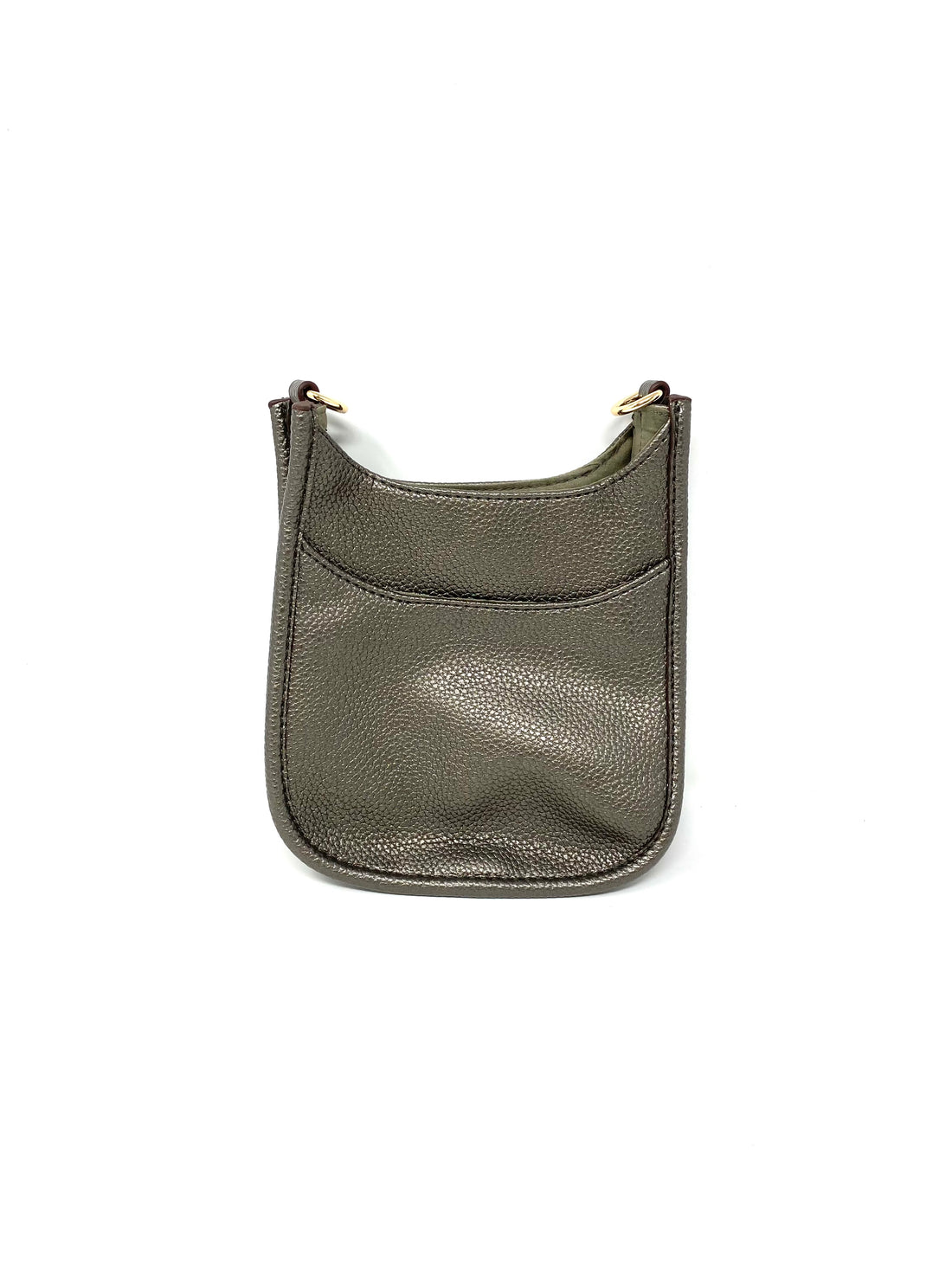 Mini Saddle Bag in Vegan Leather in Graphite
