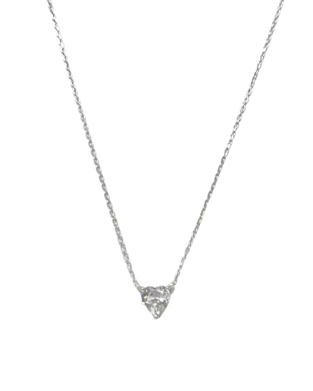 Celeste Heart Necklace in Silver