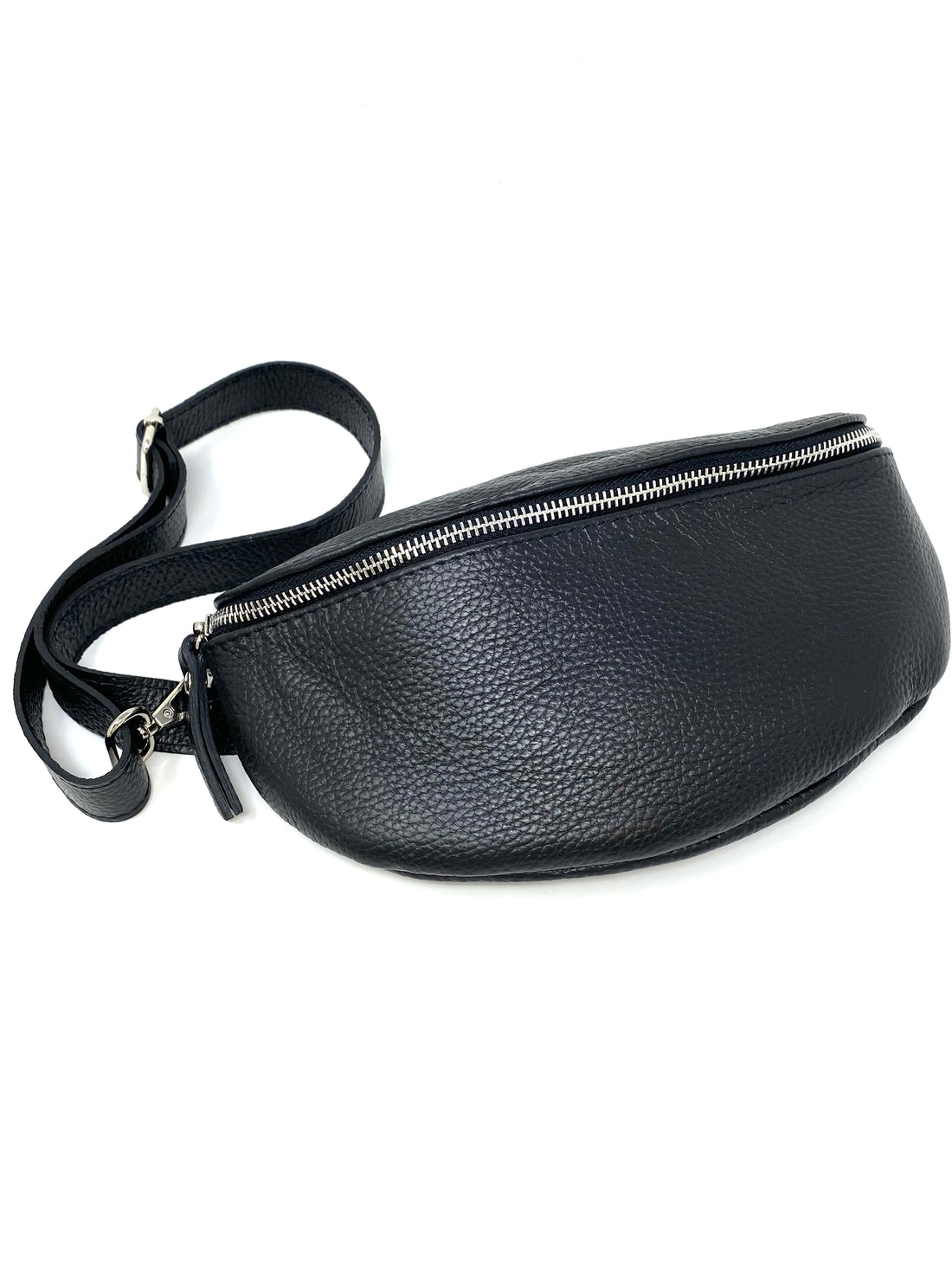 Sol Leather Fanny Pack in Black