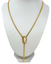 Lasso Lariat Necklace in Gold