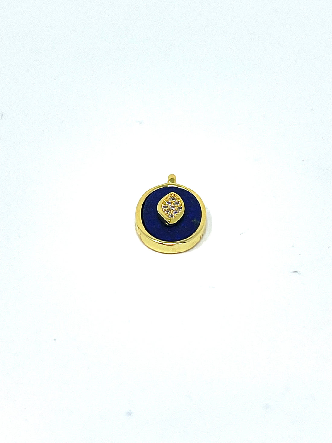 Oval Charm with Pave Marquis In Blue Lapis