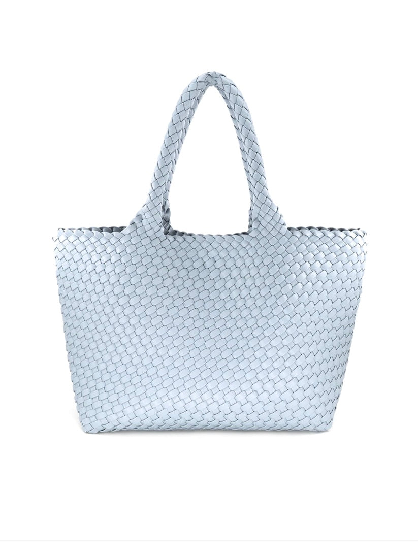 Updated Woven Tote in Sky Blue