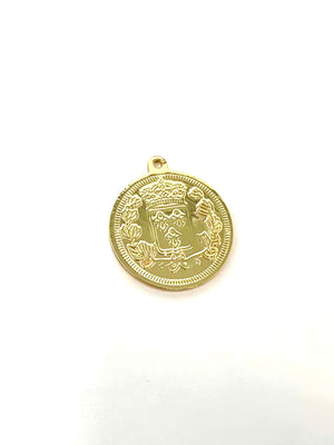 Charming French Coin Medallion in Gold
