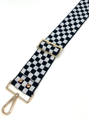 Checkers Strap in Black and White