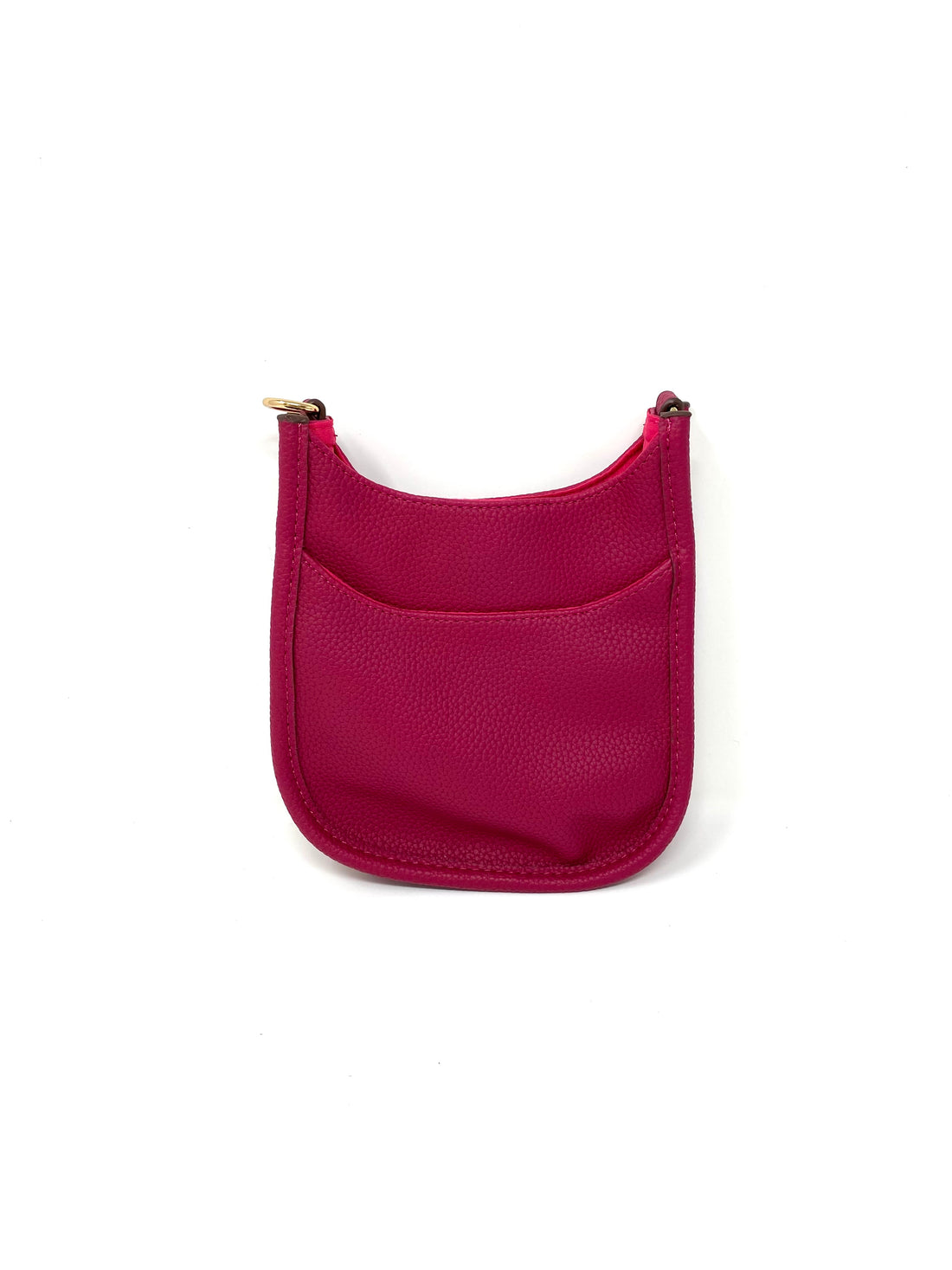 Mini Saddle Bag in Vegan Leather in Berry