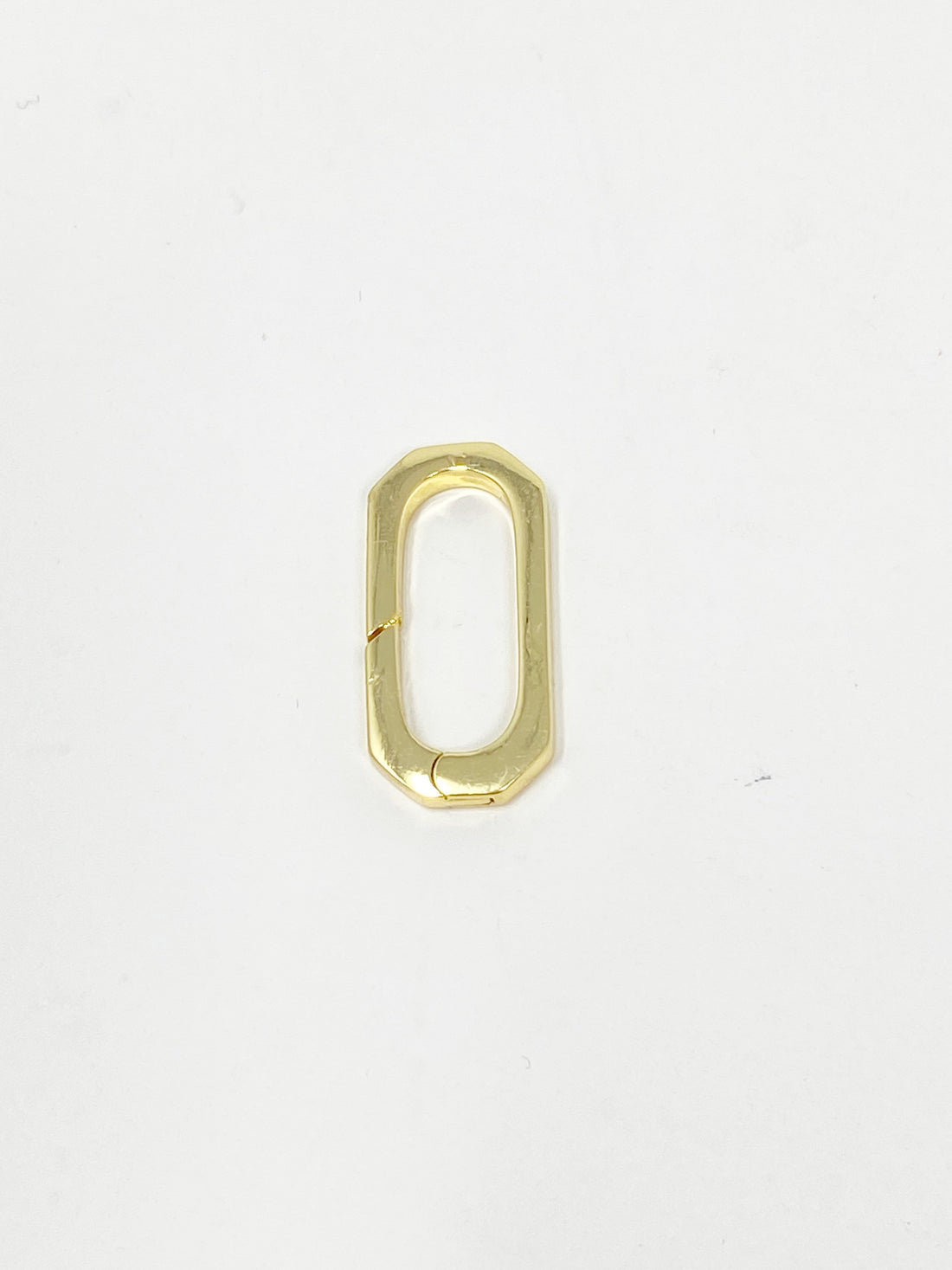 Charming Large Rectangle Spring Clasp in Gold