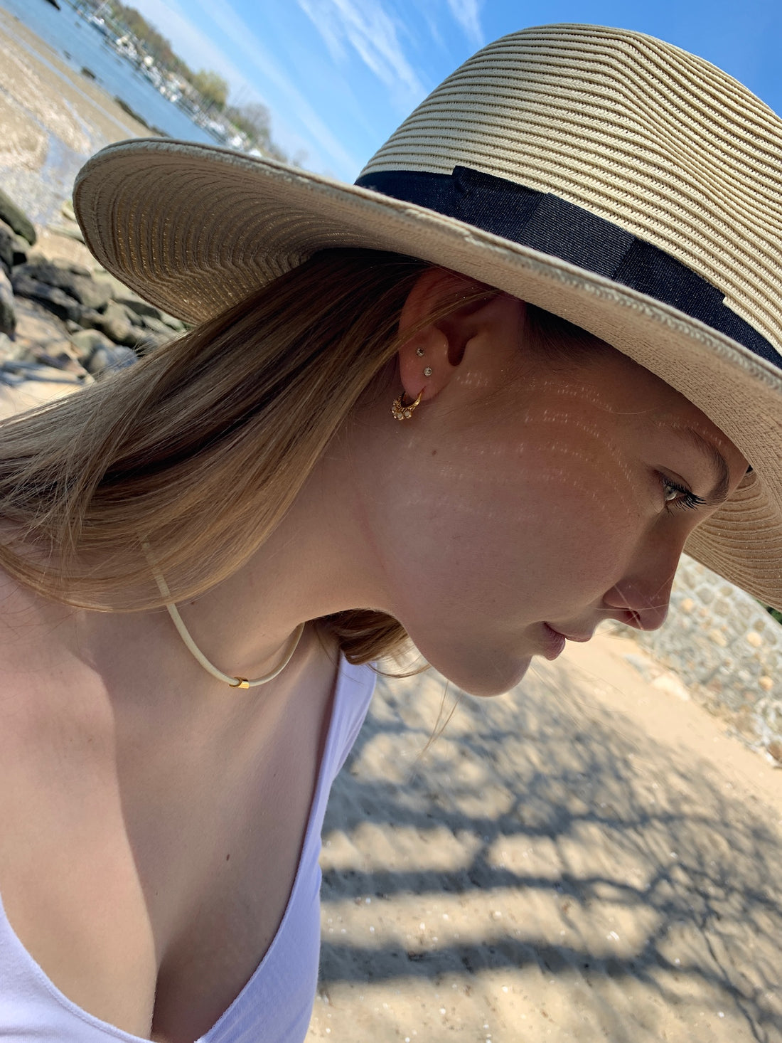 Lexi Foldable and Packable Panama Hat in Tan