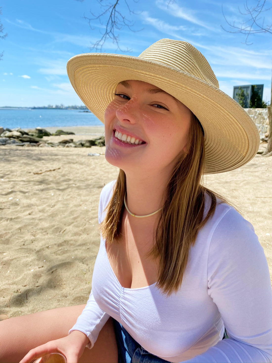 Lexi Foldable and Packable Panama Hat in Tan