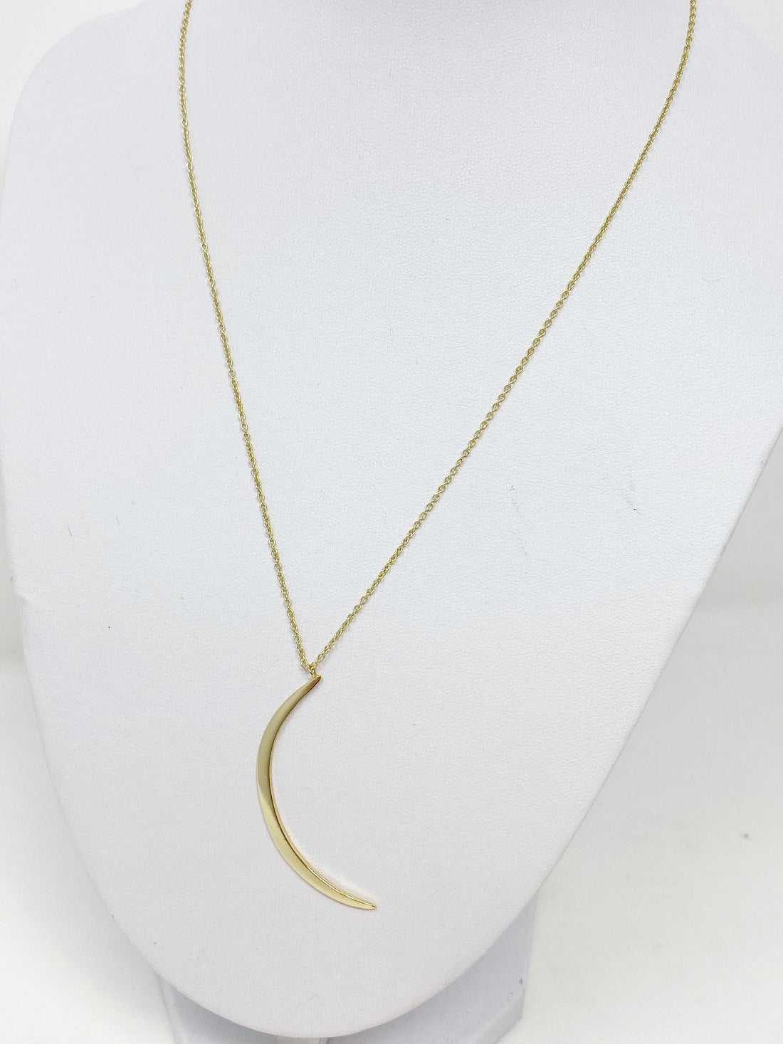 Crescent Moon Necklace in Gold