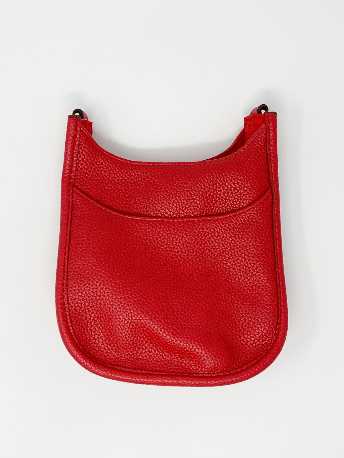 Mini Saddle Bag in Vegan Leather in Bright Red