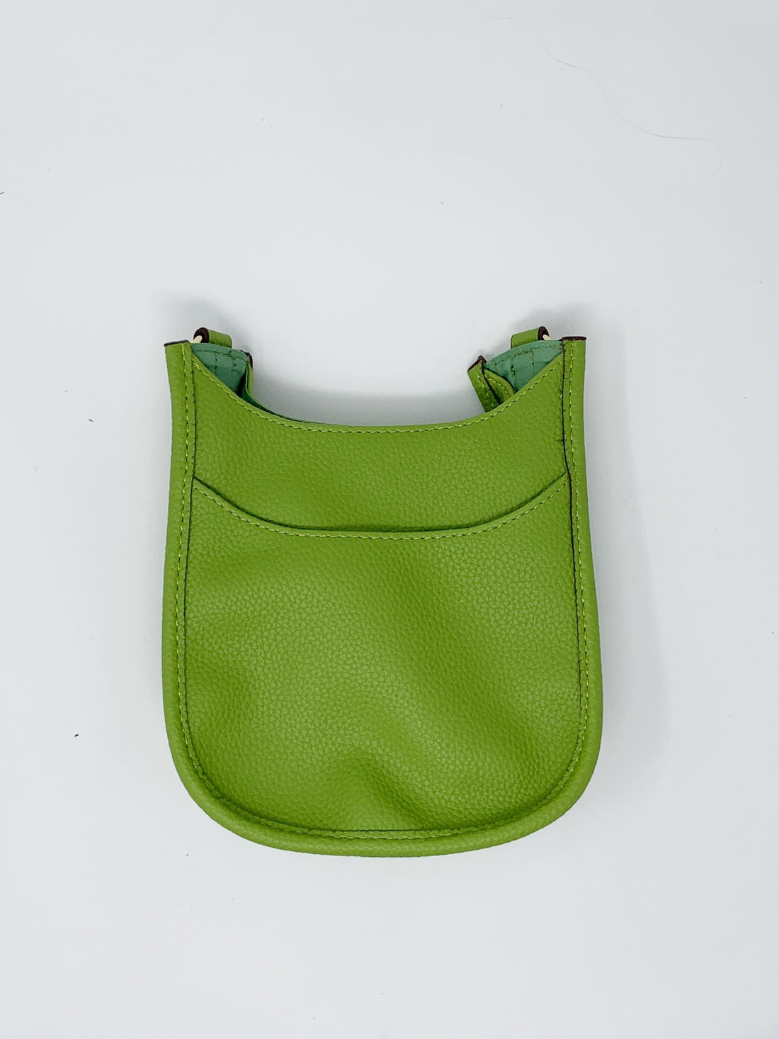 Mini Saddle Bag in Vegan Leather in Green Apple