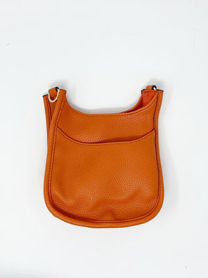 Mini Saddle Bag in Vegan Leather in Orange