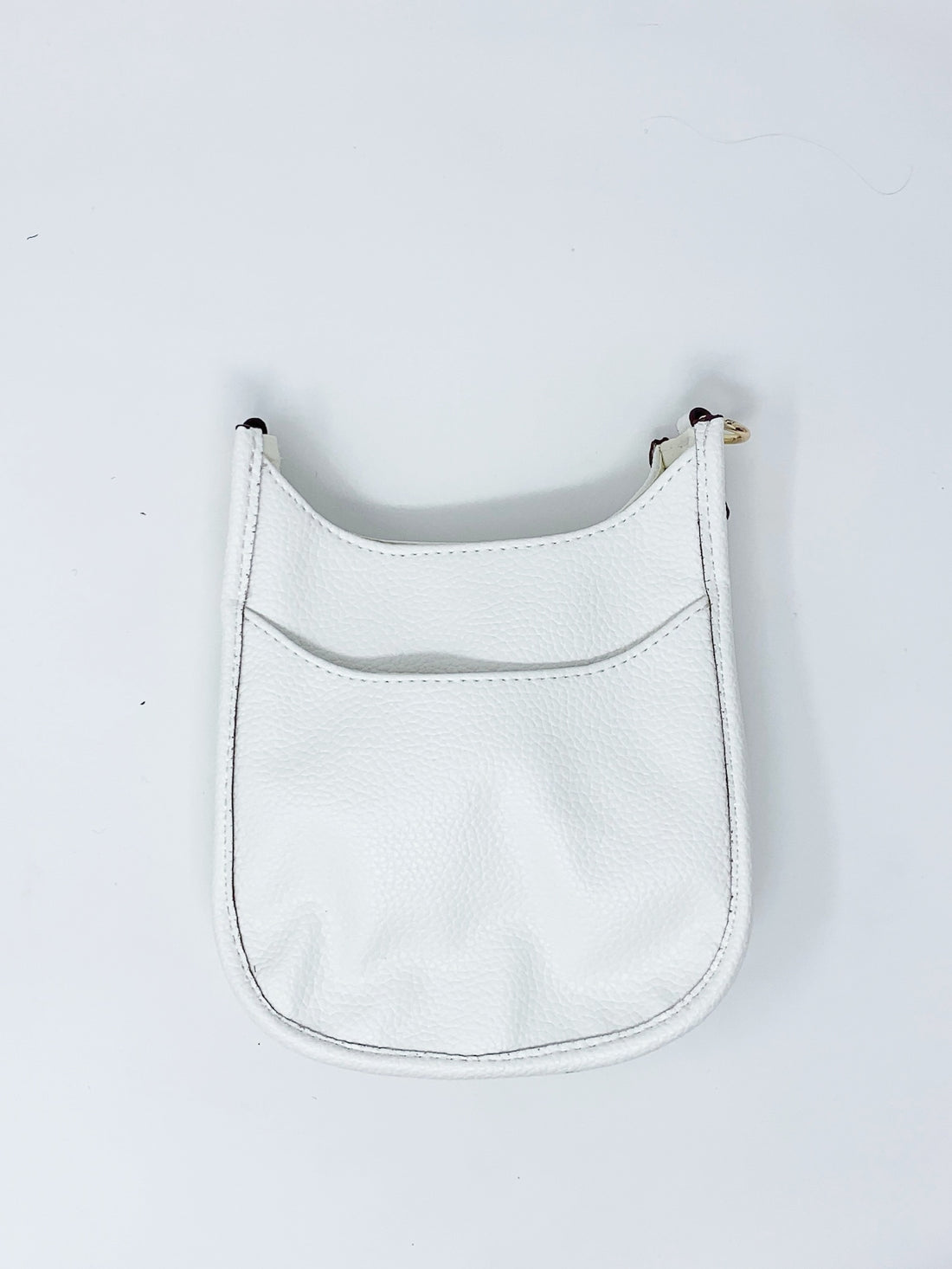 Mini Saddle Bag in Vegan Leather in White