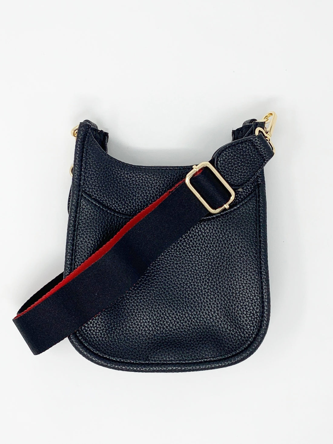Mini Saddle Bag in Vegan Leather in Navy