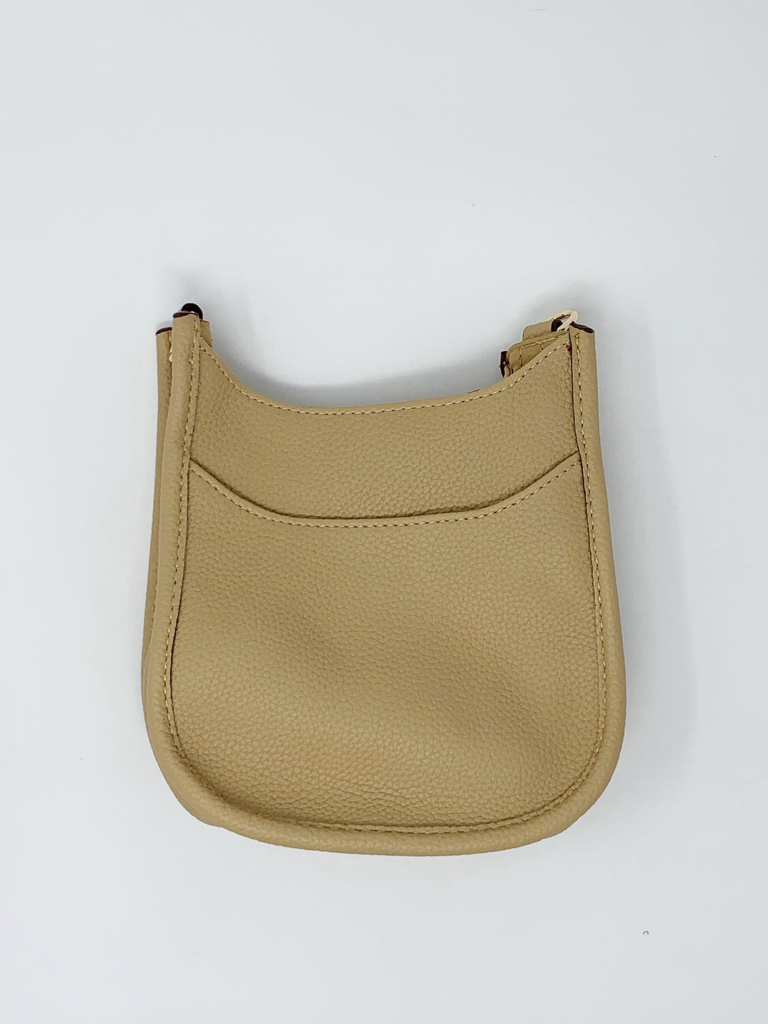 Mini Saddle Bag in Vegan Leather in Tan