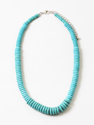 Natural Stone Necklace in Turquoise Color