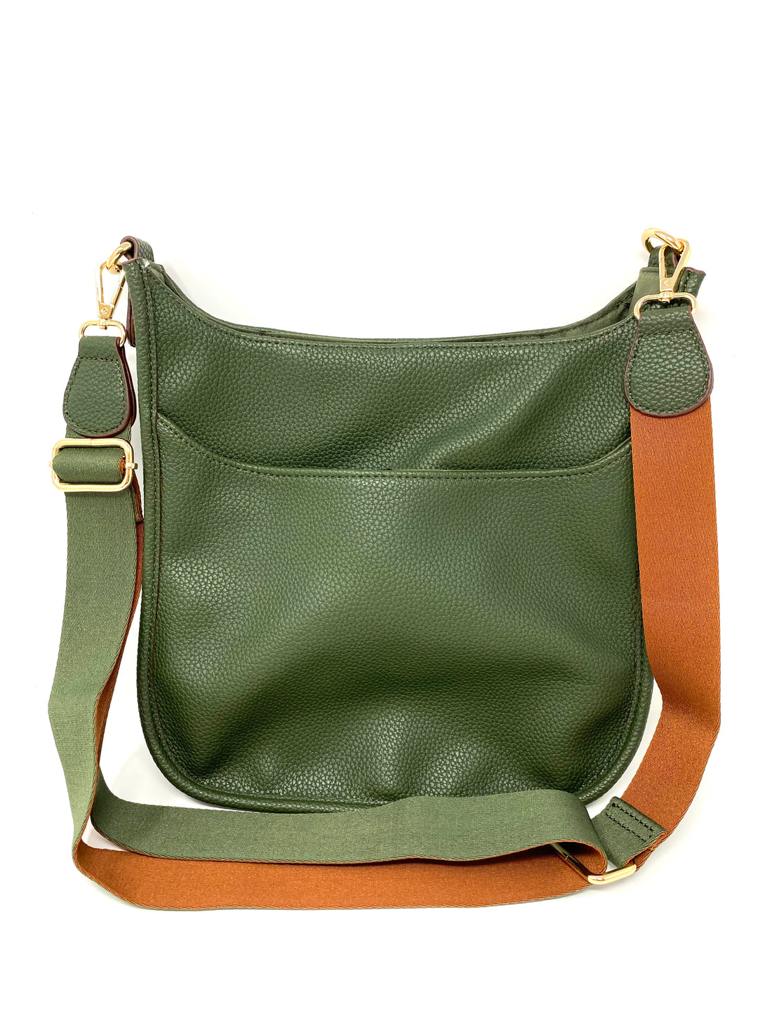 Saddle Bag in Vegan Leather in Olive