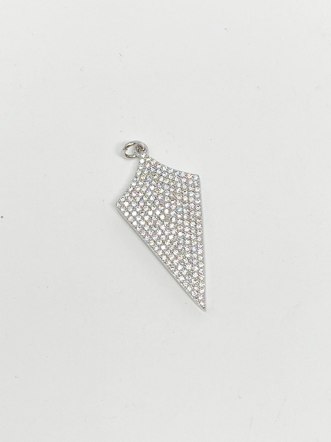 Charming Pave Spear Charm in Silver