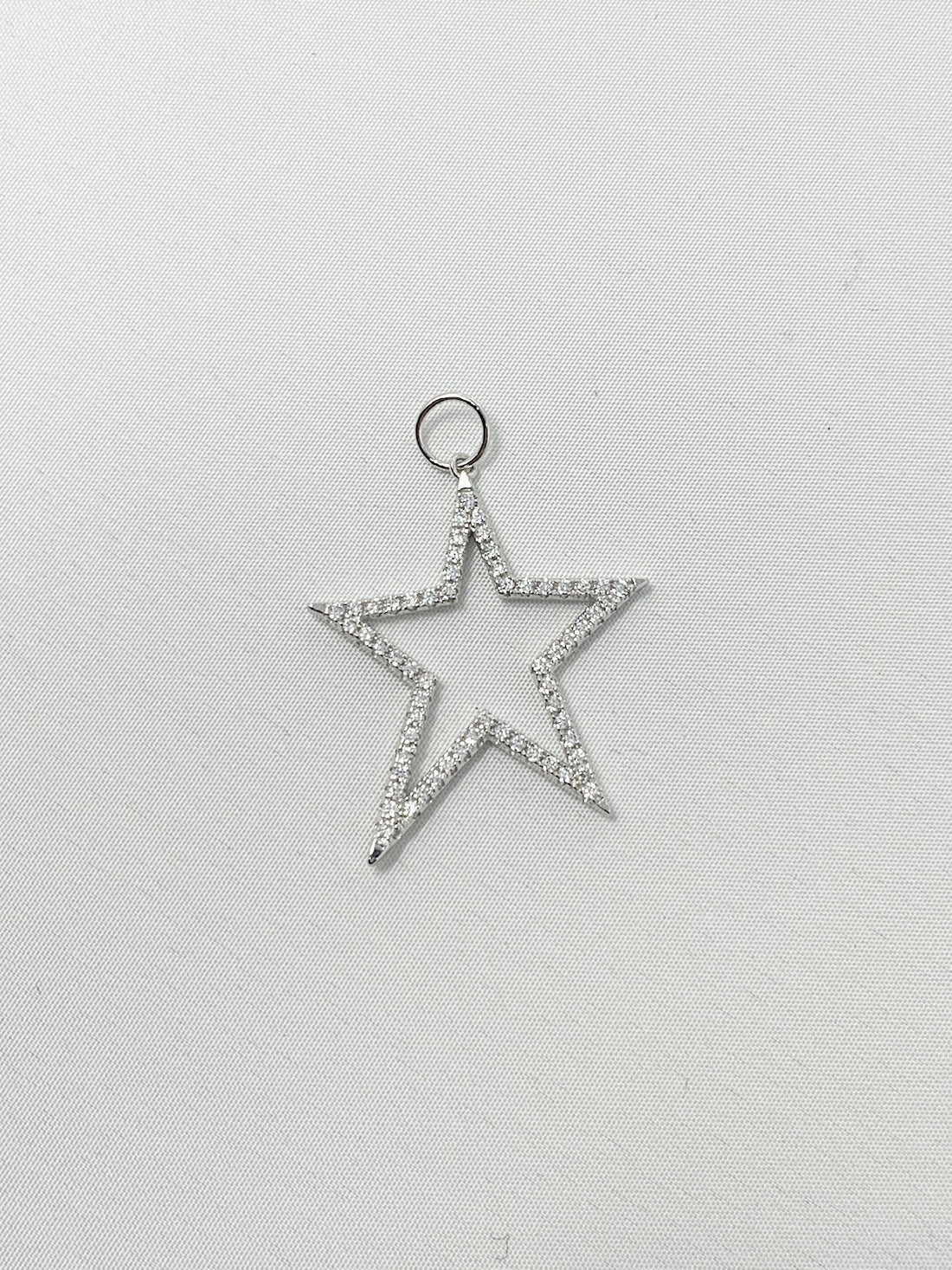 Charming Pave Shooting Star Charm in SIlver