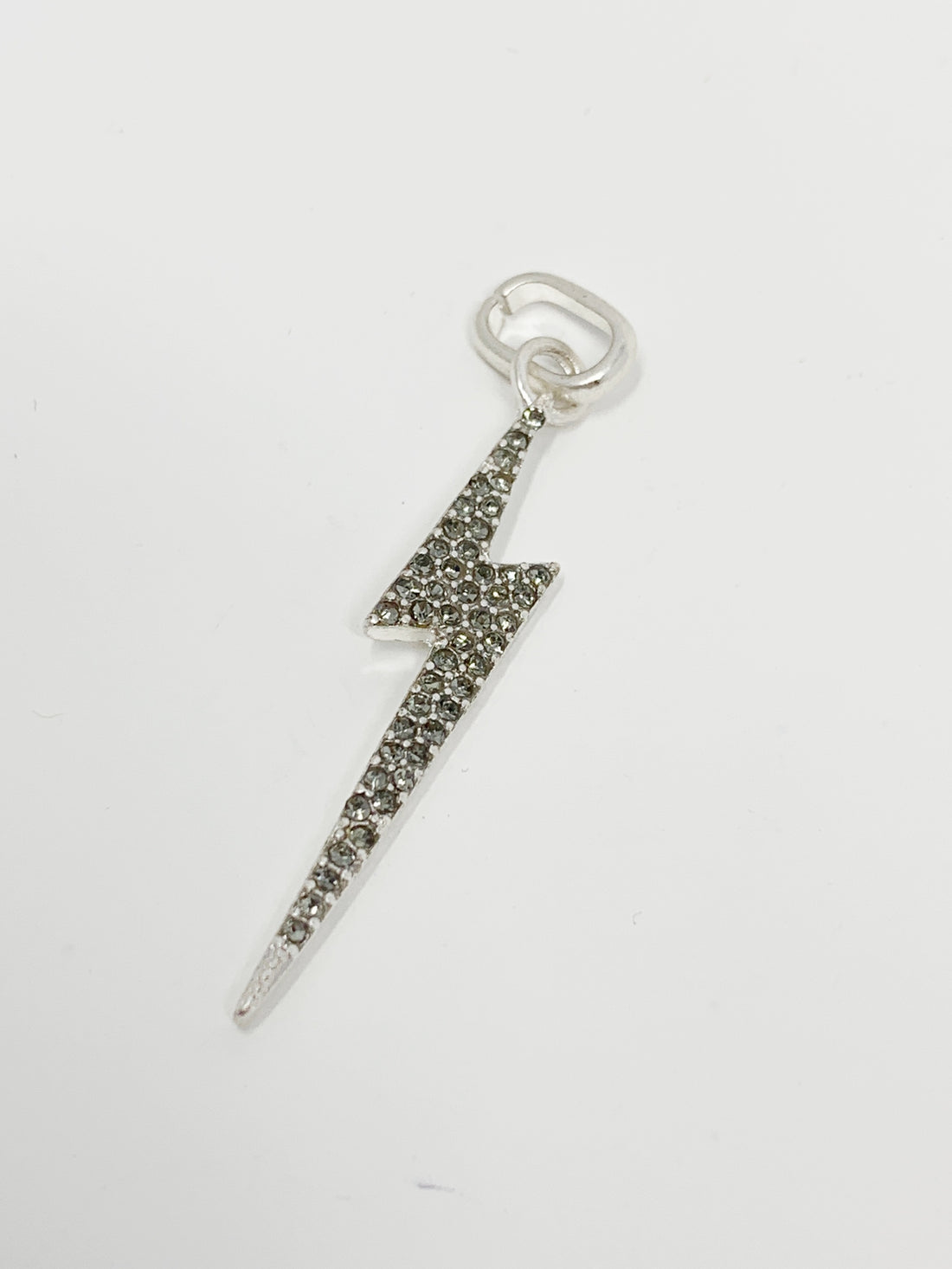 Charming Pave Bolt Charm in Silver