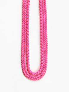 Triple Color Coated Chain in Hot Pink