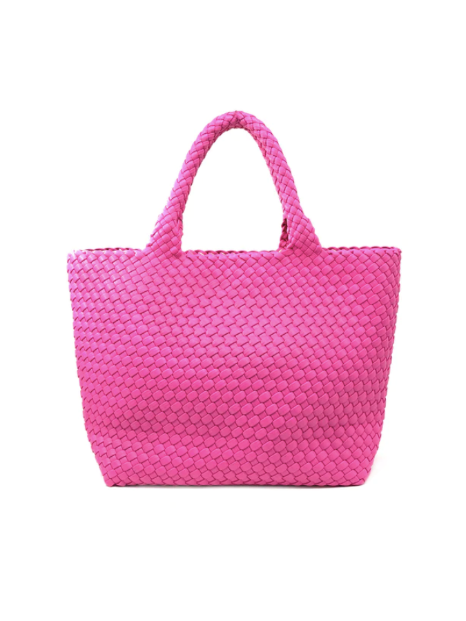 Updated Woven Tote in Fuchsia