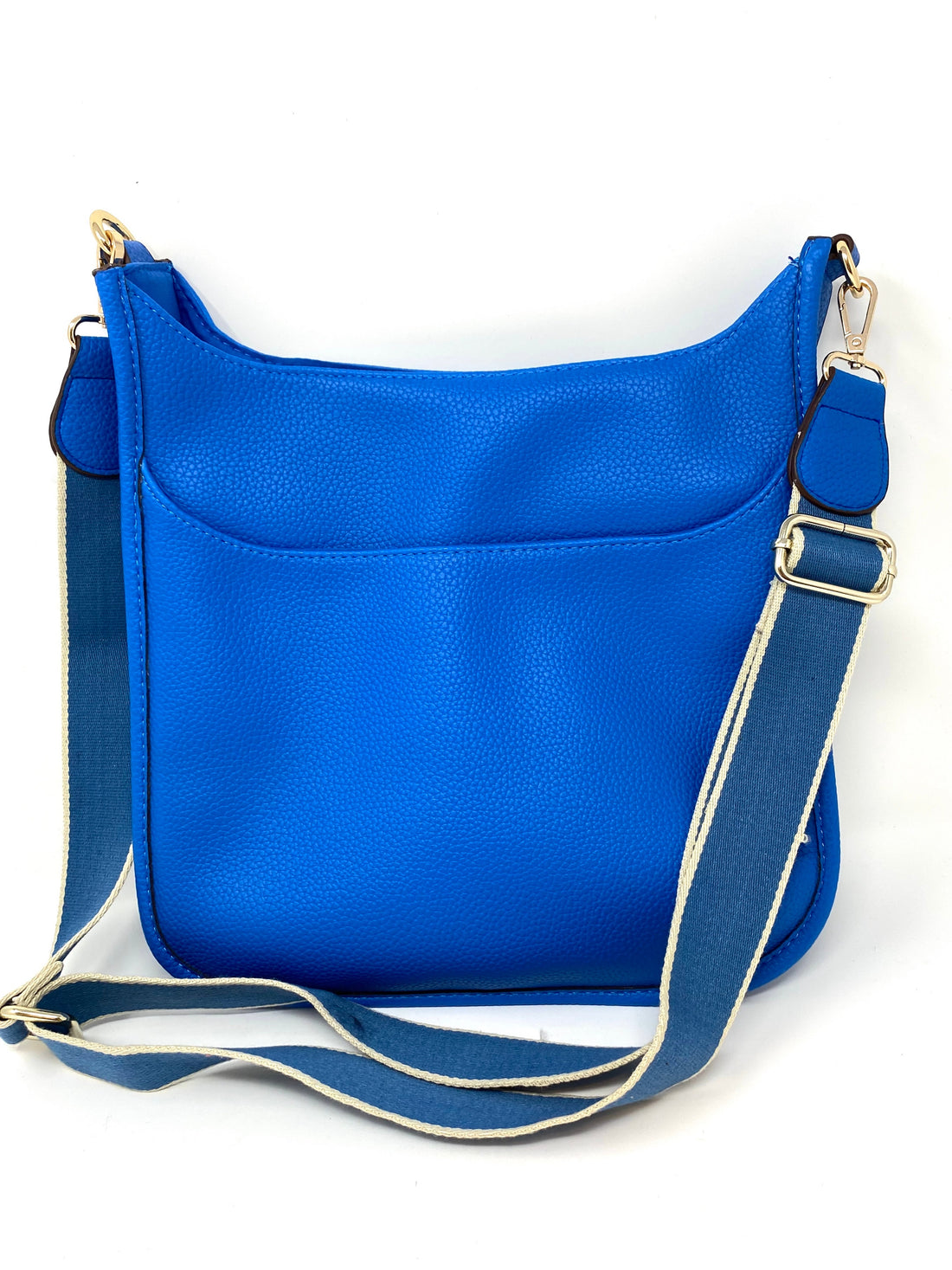 Saddle Bag in Vegan Leather in Electric Blue